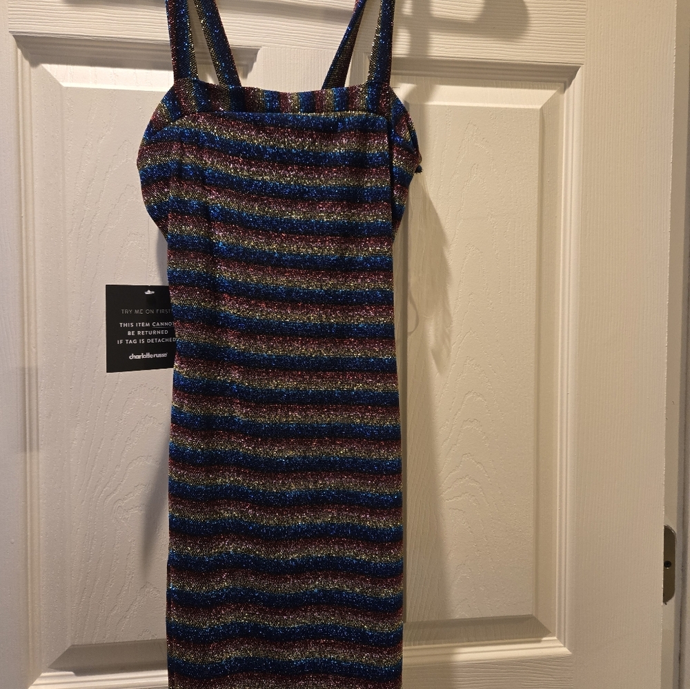 Striped Rainbow GlitterPride Dress